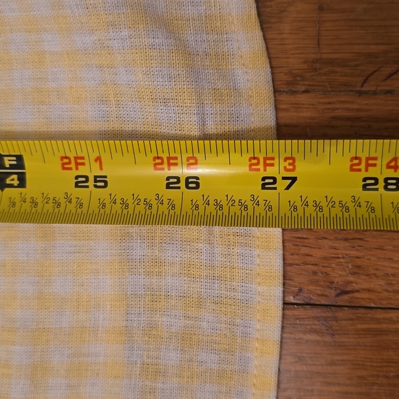 CROFT & BARROW WOMEN'S YELOW & WHITE GINGHAM TOP WITH RUFFLED SLEEVES SIZE XL - Picture 16 of 16